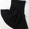 Knitted Pleated Mini Skirt