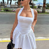 Frill Halter Mini Dress