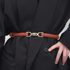 Vintage Gold Buckle Leather Belt