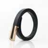 Versatile Black Leather Belt - 100cm