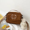 Corduroy Bear Print Tote