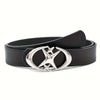 Oval Cross Metal Buckle Belt