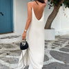 Backless Satin Maxi Dress