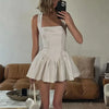 Frill Halter Mini Dress