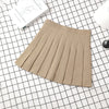 Brown Pleated Mini Skirt