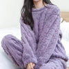 Ribbed Fleece Pajama Set