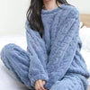 Ribbed Fleece Pajama Set