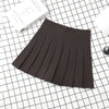 Brown Pleated Mini Skirt