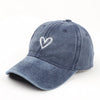 Embroidered Peach Heart Baseball Cap