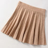 Knitted Pleated Mini Skirt